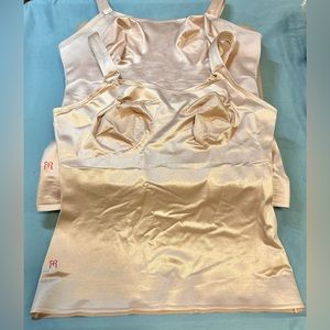 Two Ruby Ribbon Full Support Cami - Beige - Style 3022 & Inserts - Size 38